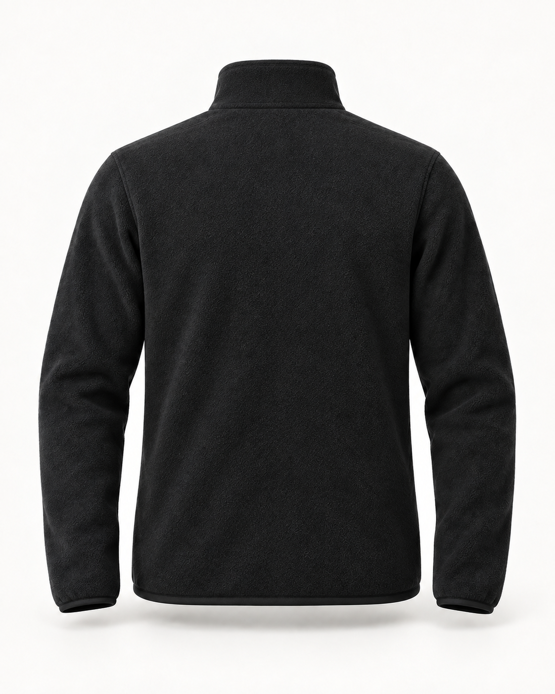 Fleece Jacket Alpine Refined in charcoal black, back view