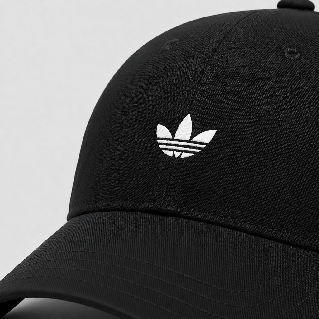 KELDEN classic black streetwear baseball cap with embroidered front detail