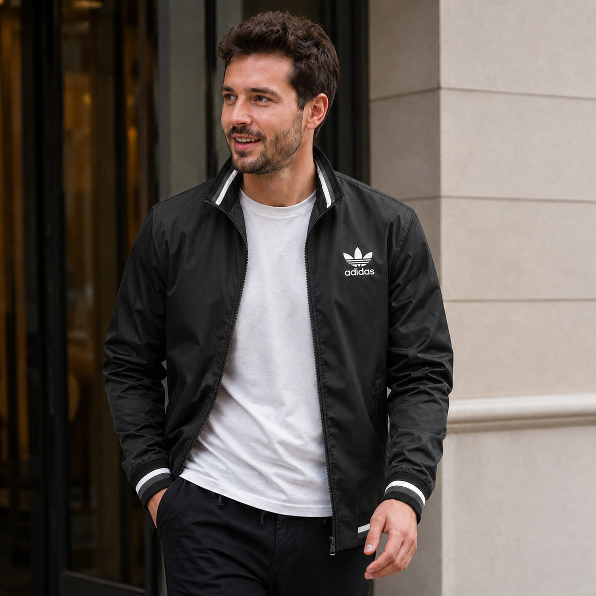 KELDEN men's classic streetwear bomber jacket