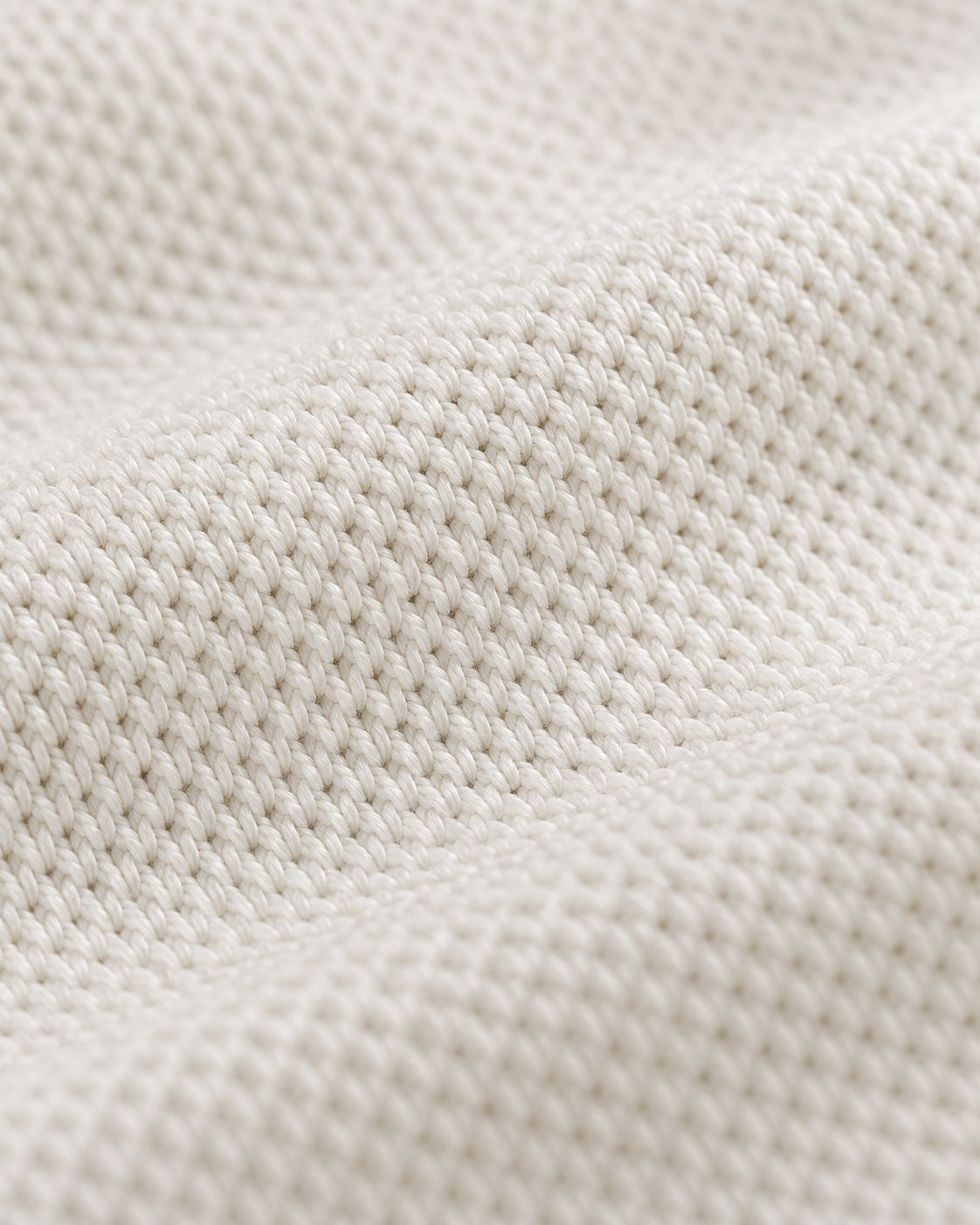 Long-Sleeve Polo Classic Revival in off-white, pique knit fabric texture