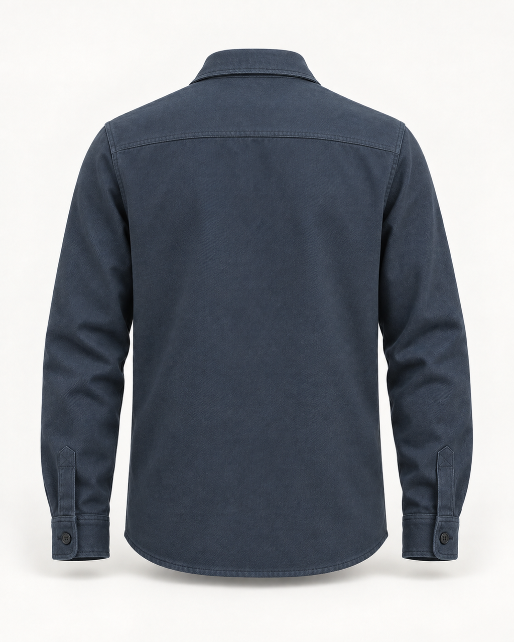 Overshirt Modern Heritage in slate blue, back view