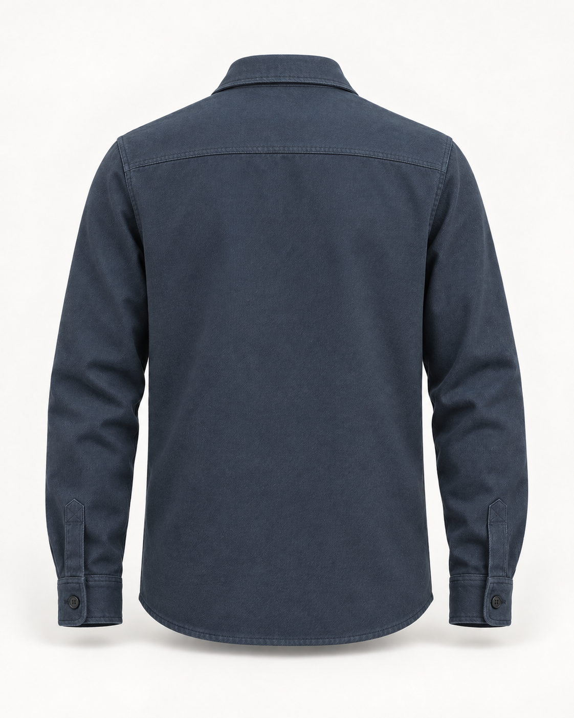 Overshirt Modern Heritage in slate blue, back view