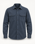 Overshirt Modern Heritage in slate blue, front view